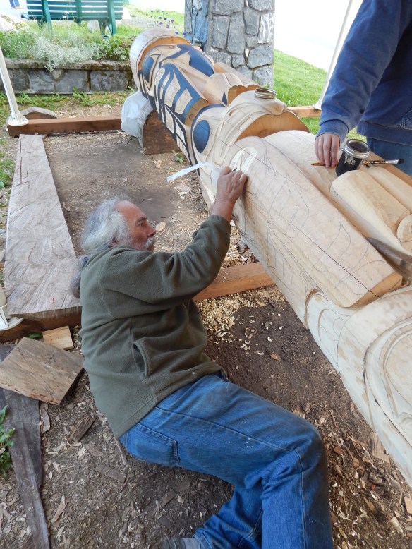 Jim Heaton, Master Carver, Sheldon Museum & Cultural Center, Haines, Alaska, August, 2014
